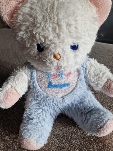 Doudou peluche ours bleu - ours,