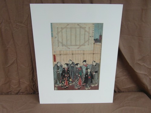 Estampe japonaise circa 1850 - estampe, circa.