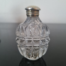 Flacon A Sels Cristal BACCARAT ST LOUIS Monture en Argent XIXè Crystal Silver