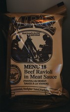 PORT OFFERT Rare Ration combat USA MRE  MENU 18 RAVIOLI BOEUF Emb. 2024
