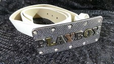 ceinture playboy cuir/synthetique blanc taille M