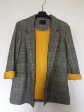 Veste blazer BERSHKA écossais Jaune -  T XS / 36 Jacket