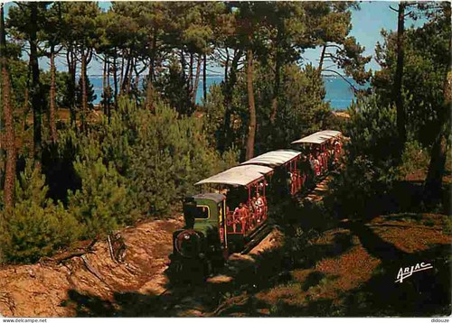 Carte postale trains ile - carte,