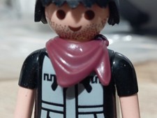 PLAYMOBIL FOULARD COULEUR BORDEAUX COW-BOY MEXICAIN PIRATE MILICIEN OUEST WES...