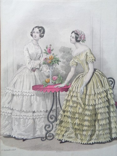 Gravure mode ancienne 1848 - de,