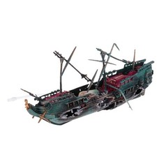 Aquarium Ornement Bateau Submergé Poisson Bateau à Voile Épave De Réservoir