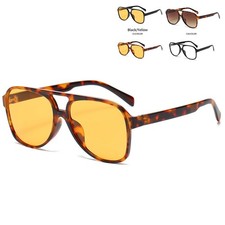 Lunettes De Soleil Vintage Grandes Montures UV400 Unisexe Plage Et Ville