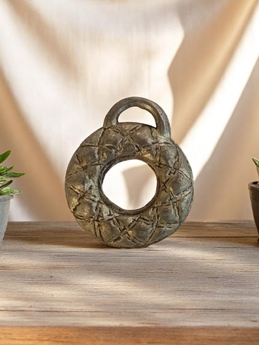 Pendentif vintage rond - , métal