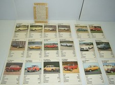 Vintage Rare 1960's Franske Biler (French Cars) Quartet Complete Foreign Car Car