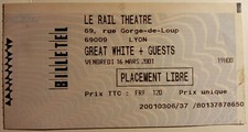 GREAT WHITE TICKET BILLET