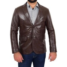 Blazer En Cuir Pour Homme 100%