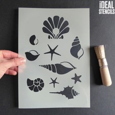 Mollusc Mer Coquille Pochoir