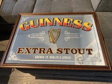 TRES RARE ANCIEN GRAND MIROIR BIERE GUINNESS