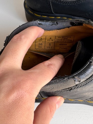 Well worn martens black - well,