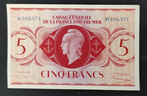 Rare billet francs caisse - 5,