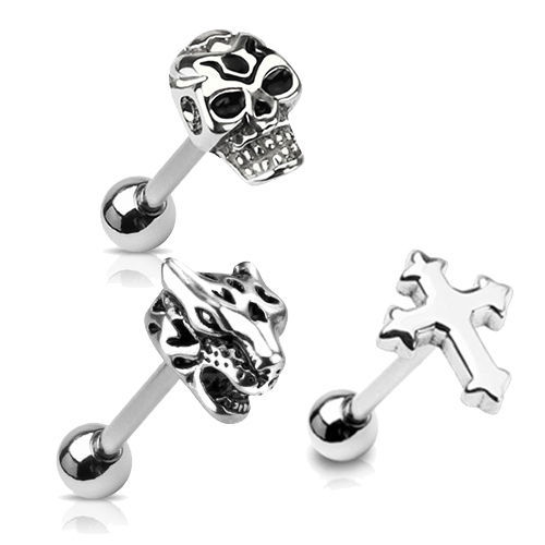 Langue piercing totenkopf - langue,