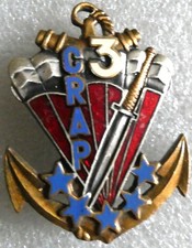 PARACHUTISTE 3 EME RPIMA C.R.A.P AVEC MATRICULE *