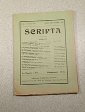 Scripta n°28 - 7e Année n°1