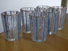 VERRES A LIQUEUR CRISTAL BOHEME DECOR PEINT A LA MAIN EPOQUE 19 EME