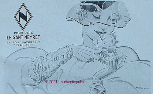 Publicite gant neyret - publicite, soie