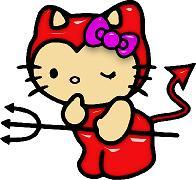 Autocollant autocollant pour ordinateur portable Hello Kitty Devil fenêtre de voiture mur Macbook