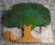 Puzzle Vintage Arbre Généalogique - Jouet enfant - Bois - Complet Made in France