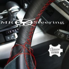 Couvre Volant En Cuir Véritable De Luxe Rouge Foncé Pour Audi A6 2011-2017