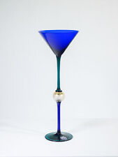 ⚜️ Calice " Elle " Design Cenedese Verre Soufflé Polychrome Murano Coupe Verre