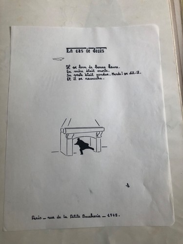 Dessin ancien signé hubert - dessin,