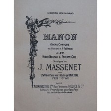 MASSENET Jules Manon Opéra