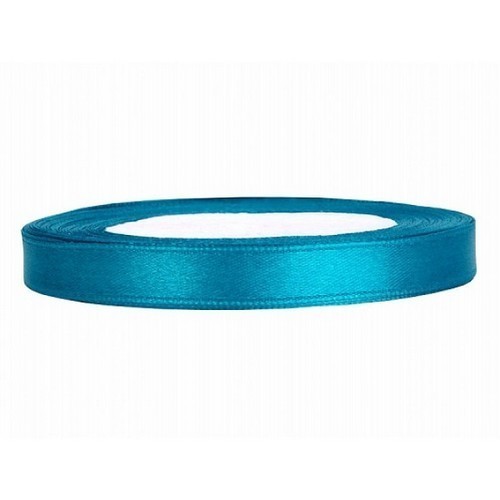 Ruban satin 6mm bleu - , turquoise