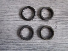 MECCANO: 4 pneus fins noirs