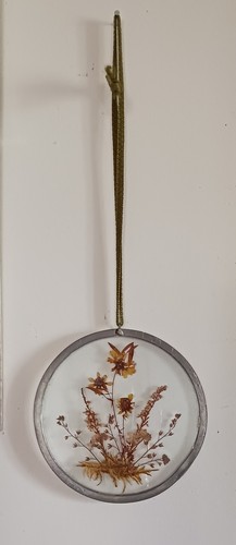 Suspension vitrail fleurs - ,