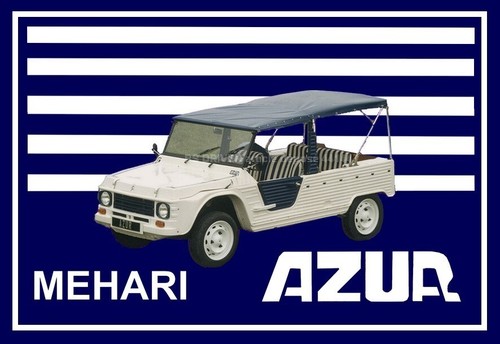 Tableau évocation mehari azur - tableau,