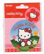 Ecusson HELLO KITTY  coccinelle fleur jaune diamètre 7 cm
