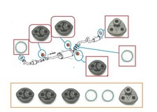 Pour Toyota Land Cruiser Prado KDJ120 KDJ125 3.0TD Échappement Montage Set 03-09