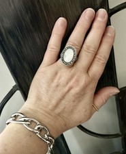 AGATHA PARIS Elégant bracelet jonc manchette argent Massif 925 Rhodié