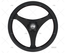 VOLANT EN CUIR 350MM NOIR SURPIQURE ROUGE IMNASA 51250029