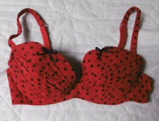MAGNIFIQUE SOUTIEN GORGE ROUGE A POIS NOIR CHANTAL THOMASS TAILLE 85 D TB ETAT