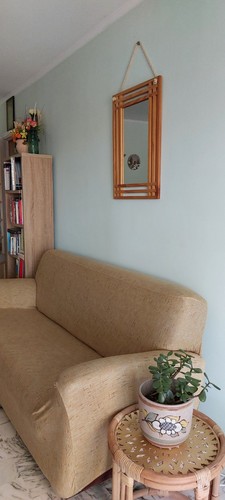 Housse beige pour canapé - pour,