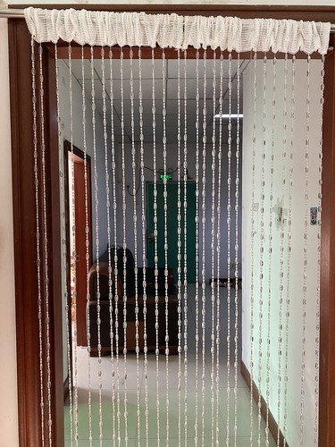 Rideau porte avec perles en - de,