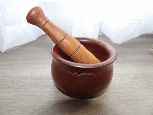 Mortier pilon bois - mortier,