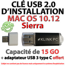 Clé USB de dépannage et installation MAC OS 10.12 Sierra