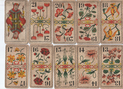 Ancien tarot des fleurs - des,