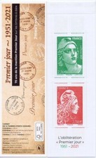 CARNET BC 1528 NEUF XX MARIANNE DE GANDON OBLITERATION 1ER JOUR SOUS BLISTER