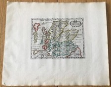 RARE CARTE "LE ROYAUME D'ESCOSSE" ÉCOSSE  ATLAS BRIET COULEURS BE 1653