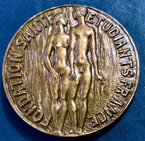 Médaille bronze nus naked - nus,