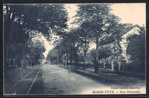 Cpa basse yutz rue - rue, nationale