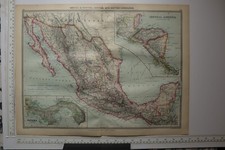 1906 Ancien Carte Mexico