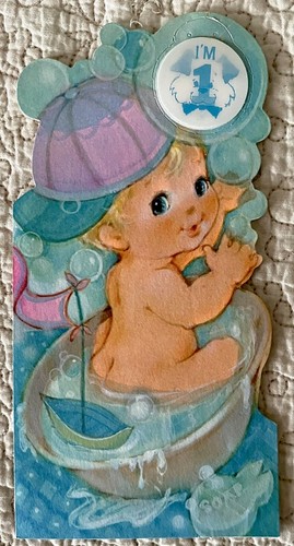 Vintage birthday boy bubble - vintage,